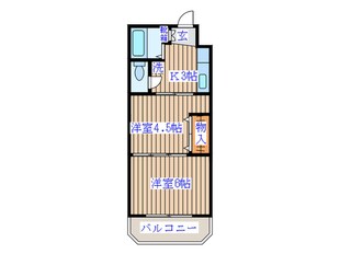 イーグルハイツ錦町（東棟）の物件間取画像